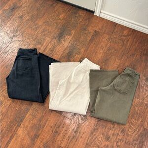 Universal thread high rise-wide leg jeans {SET OF 3}